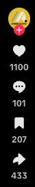 1.100 Me gusta, 101 comentarios, 207 guardados y 433 compartidos