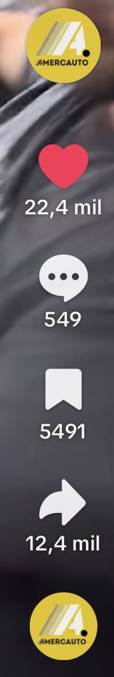 Resultados del vídeo en TikTok: 22,4 mil Me gusta, 549 comentarios, 5.491 guardados y 12,4 mil compartidos