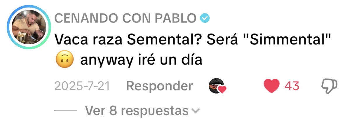 Comentario público de Cenando con Pablo sobre Restaurant Manacor