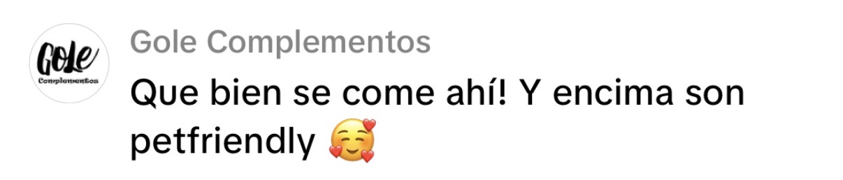 Comentario público destacando Restaurant Manacor y su opción pet friendly