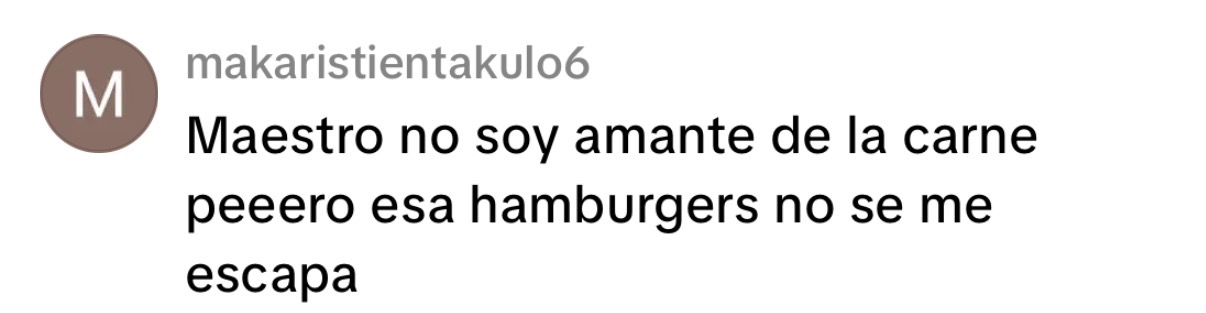 Comentario público sobre una hamburguesa de Restaurant Manacor